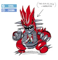 Robo Groudon from XD piloted by an equally robotic Chobin, piloted by a Sunkern.